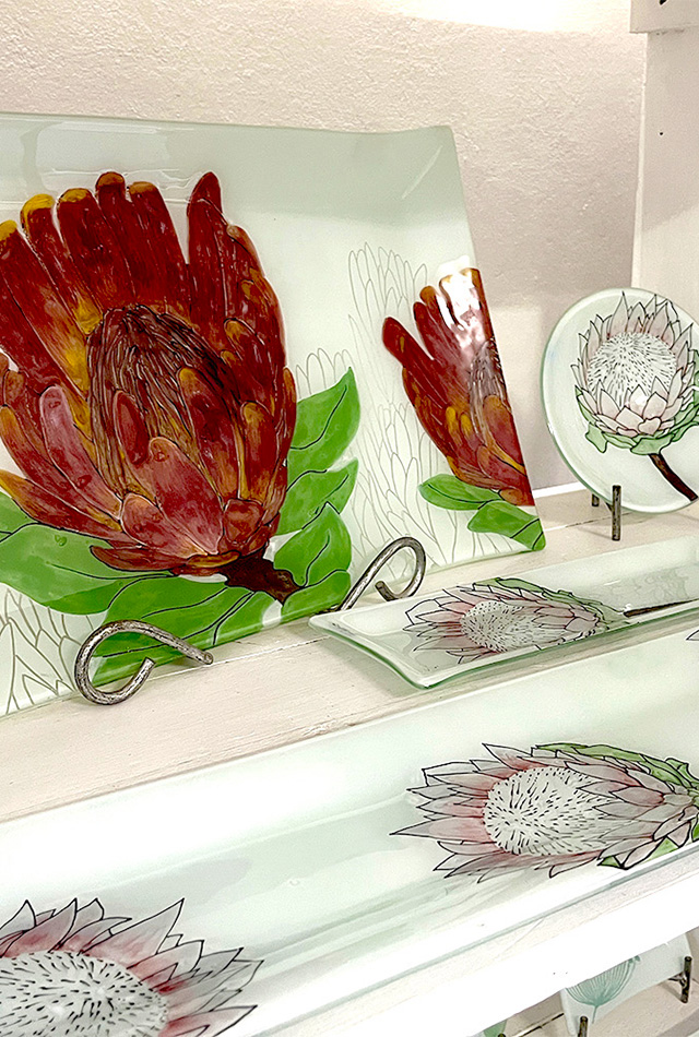 Protea Platter on a shelf